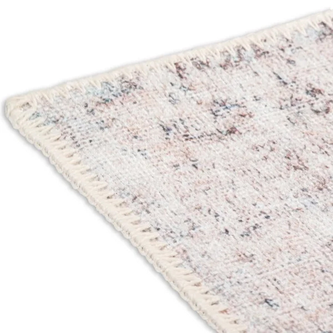 Aura Washable Spill Proof Beige Multi Rug