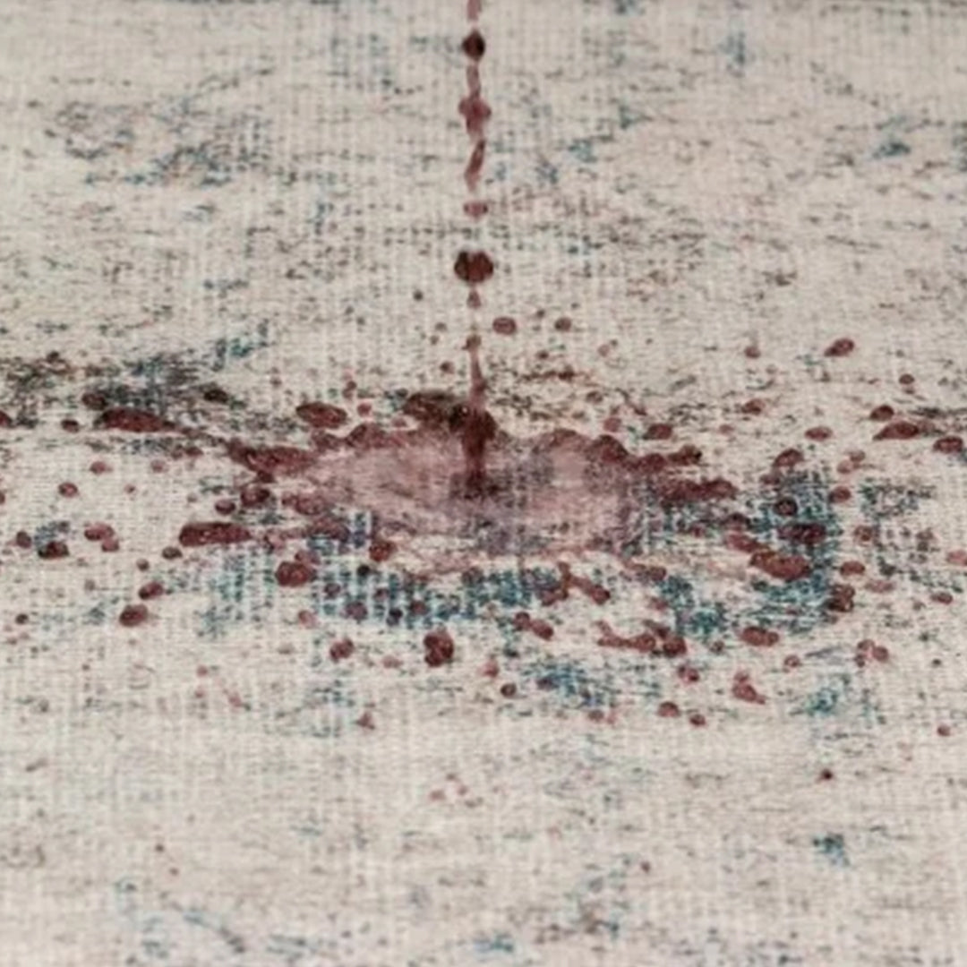 Aura Washable Spill Proof Beige Multi Rug