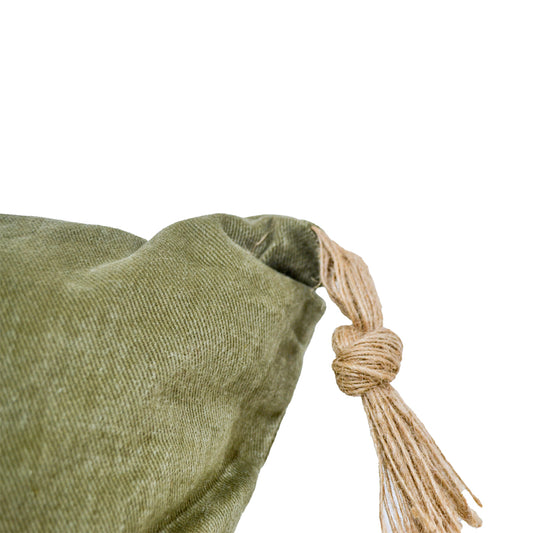 Westyn Olive Green Cushion with Tassels