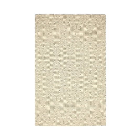 Chinook Handmade Wool Ivory Large Diamond Rug