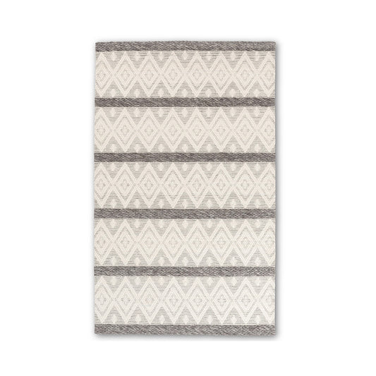 Chinook Handmade Wool Rug - Gray Diamond