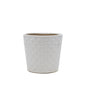 Cleo White Embossed Pot