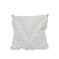 Tilly White Tufted Cushion with Pompoms