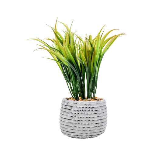 Rhodes Artificial Greenery in Cement Pot