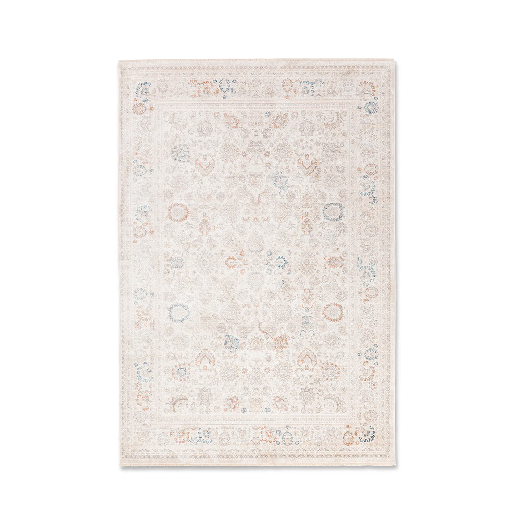 Elaxi 100% Polyester Beige Powerloomed Rug
