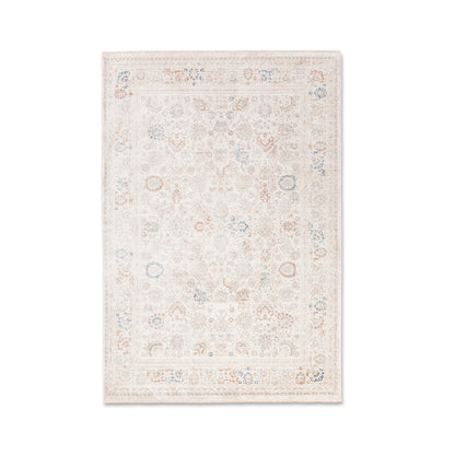Elaxi 100% Polyester Beige Powerloomed Rug