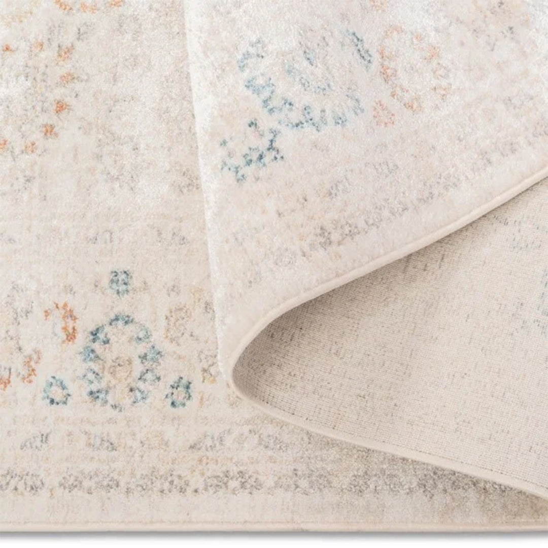 Elaxi 100% Polyester Beige Powerloomed Rug