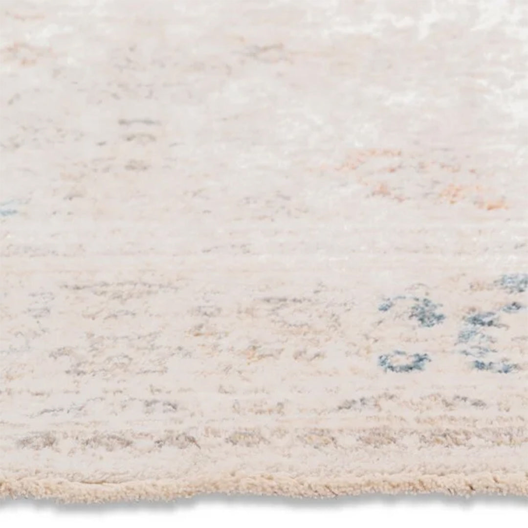 Elaxi 100% Polyester Beige Powerloomed Rug