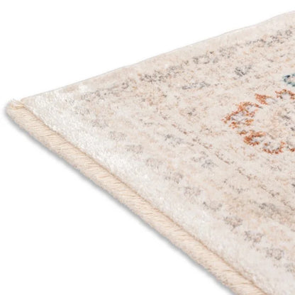 Elaxi 100% Polyester Beige Powerloomed Rug