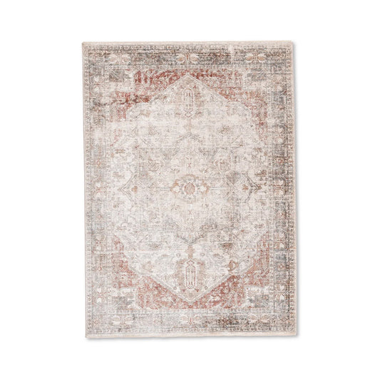 Elaxi 100% Polyester Powerloomed Rug Rust