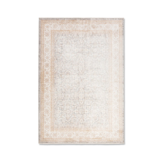 Elaxi 100% Polyester Tan Powerloomed Rug