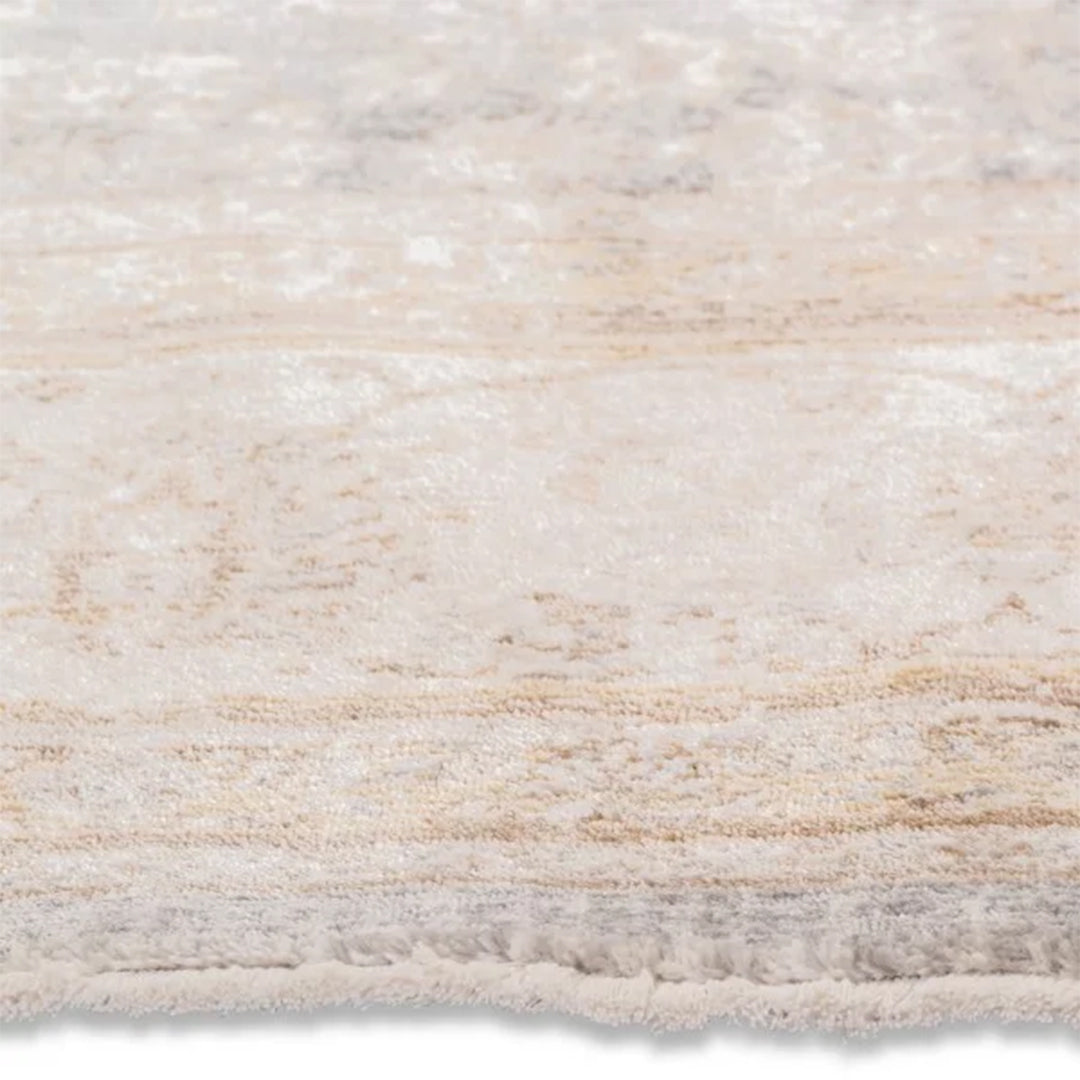 Elaxi 100% Polyester Tan Powerloomed Rug