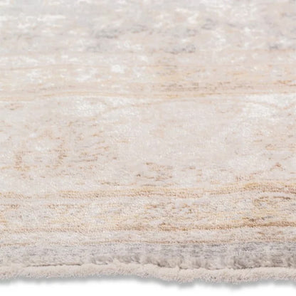 Elaxi 100% Polyester Tan Powerloomed Rug