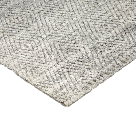 Estelle Hand Loomed Wool Silver Rug