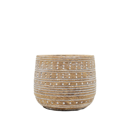 Fern Patterned Round Pot