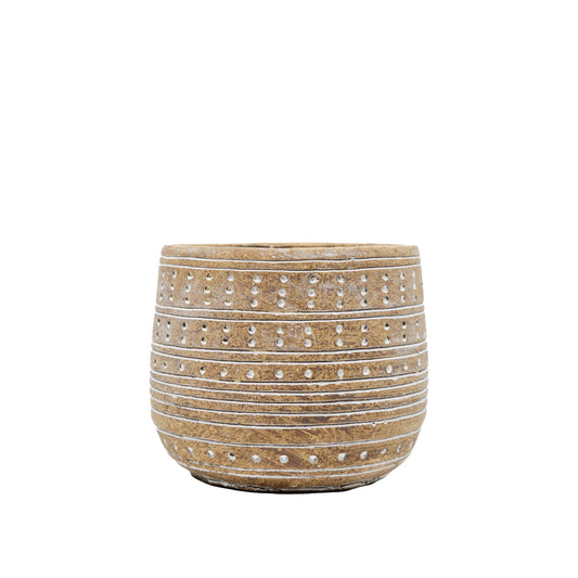 Fern Patterned Round Pot