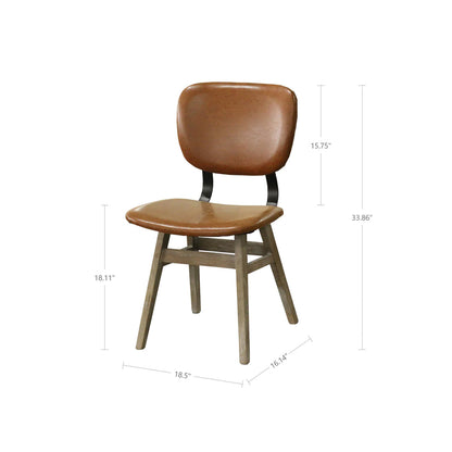 Fraser Dining Chair - Tan Brown (set of 2)