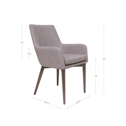 Fritz Arm Dining Chair - Light Grey
