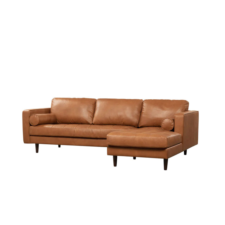 Georgia Right Sectional Sofa - Oxford Spice Leather