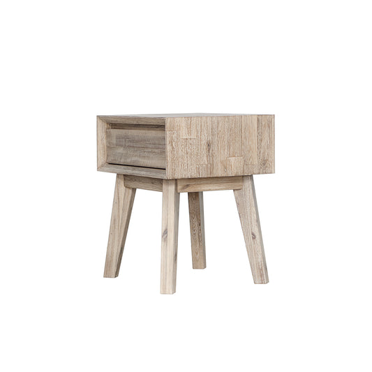 Gia 1 Drawer Nightstand | Light Driftwood
