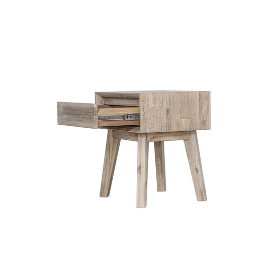 Gia 1 Drawer Nightstand | Light Driftwood