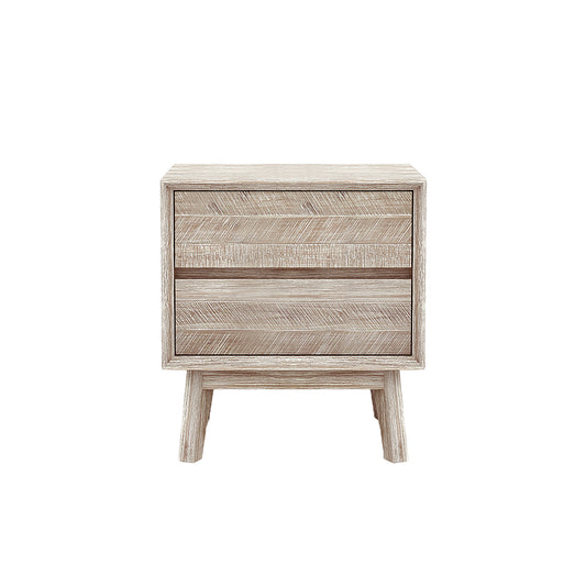 Gia 2 Drawer Nightstand | Light Driftwood