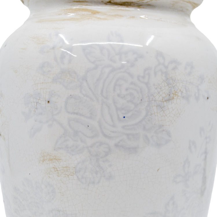 Hale Distressed Floral Ceramic Glazed Pot