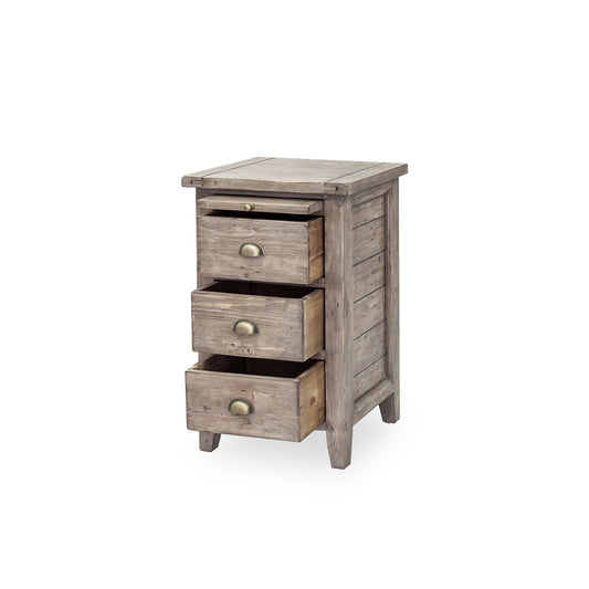 Irish Coast 3 Drawer Nightstand - Sundried