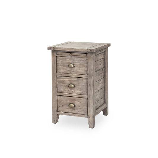 Irish Coast 3 Drawer Nightstand - Sundried