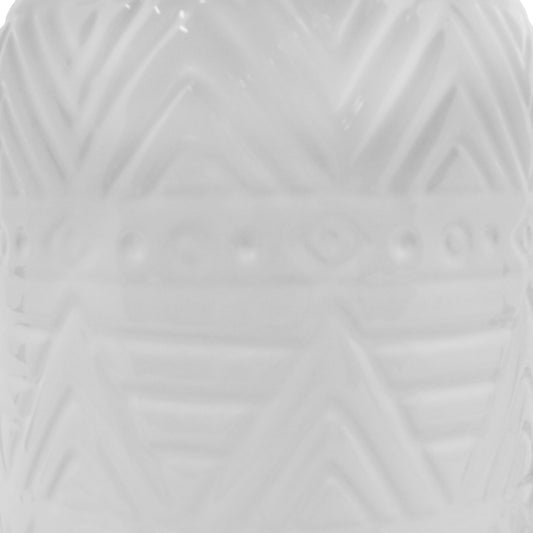 Shae White Aztec Motif Ceramic Lamp