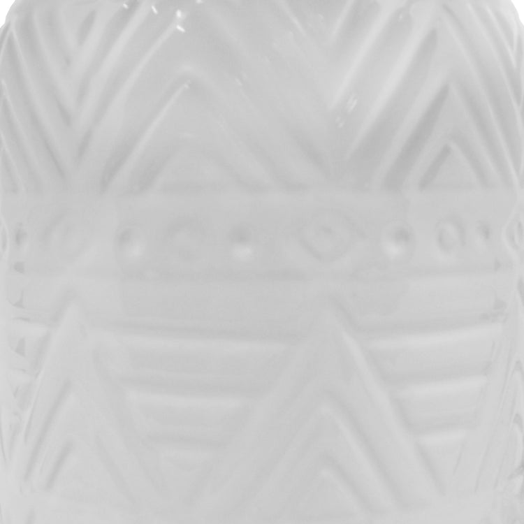 Shae White Aztec Motif Ceramic Lamp