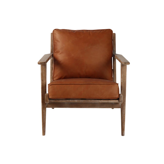 Junior Accent Chair - Camel Brown Leather