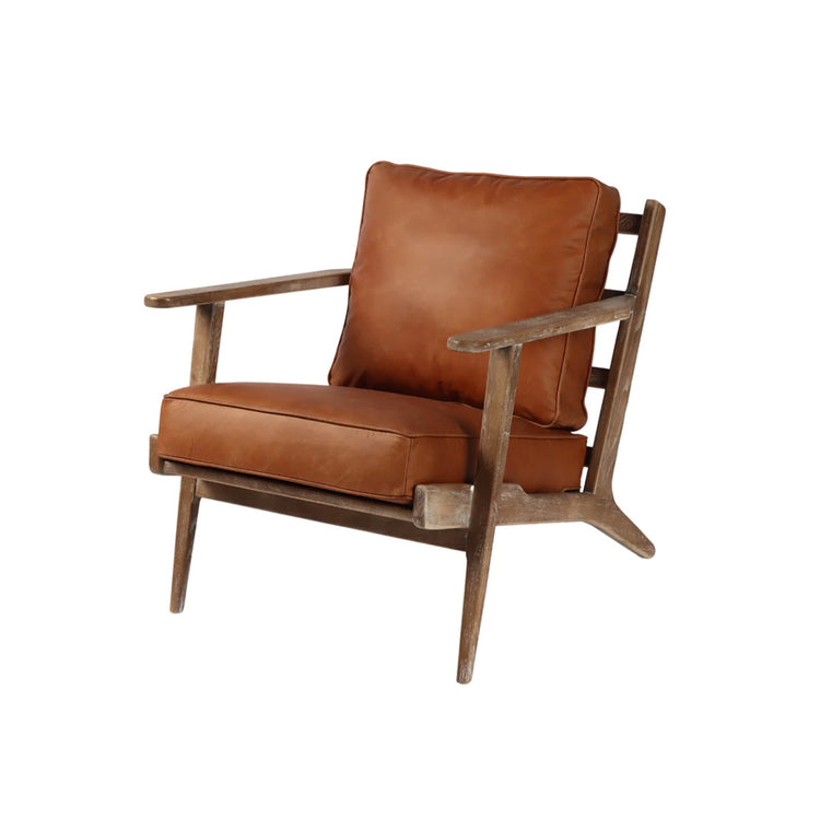 Junior Accent Chair - Camel Brown Leather