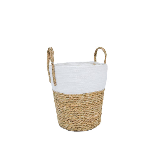 Auden Woven Basket White & Natural - Small