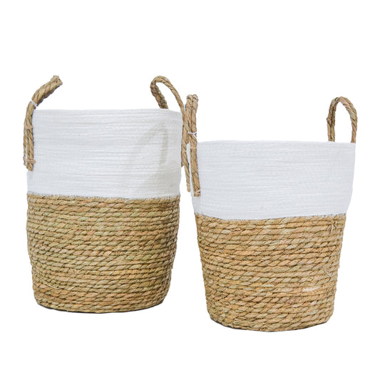 Auden Woven Basket White & Natural - Small