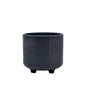 Kirby Embossed Ceramic Pot - Black