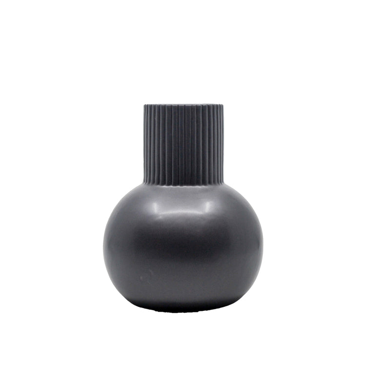 Arden Ceramic Bubble Vase - Dark Grey