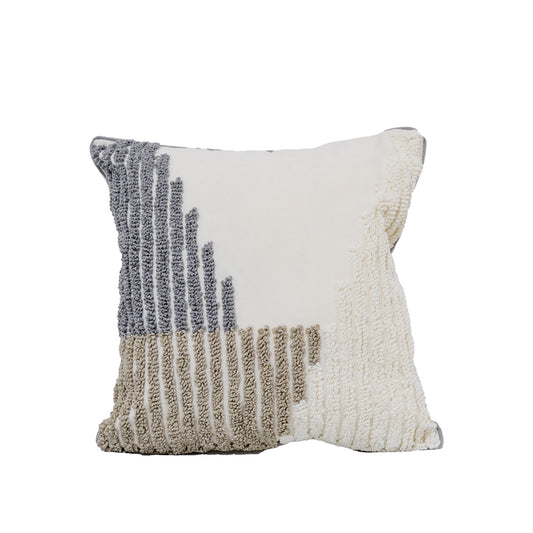 Siya Grey & Taupe Looped Cushion