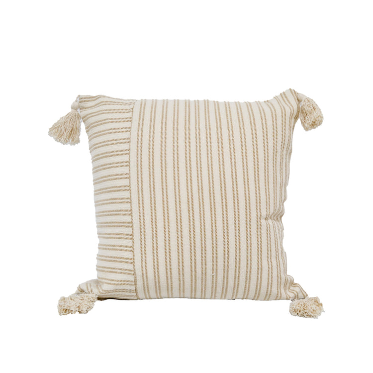 Veer Brown & Cream Tassel Cushion