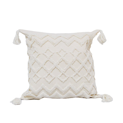 Olivia White Tufted Cushion