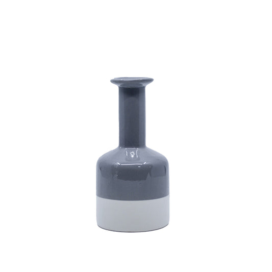 Stevie Two-Tone Modern Vase - Small