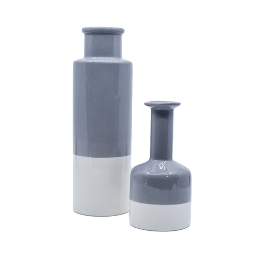 Stevie Two-Tone Modern Vase - Small