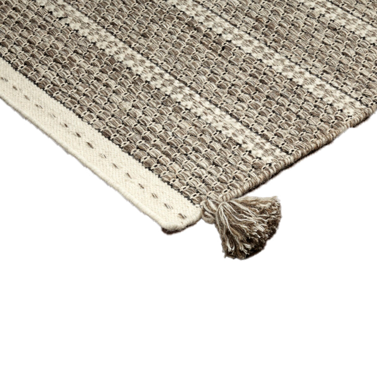 Nordique Handmade Light Grey Reversible Wool Rug