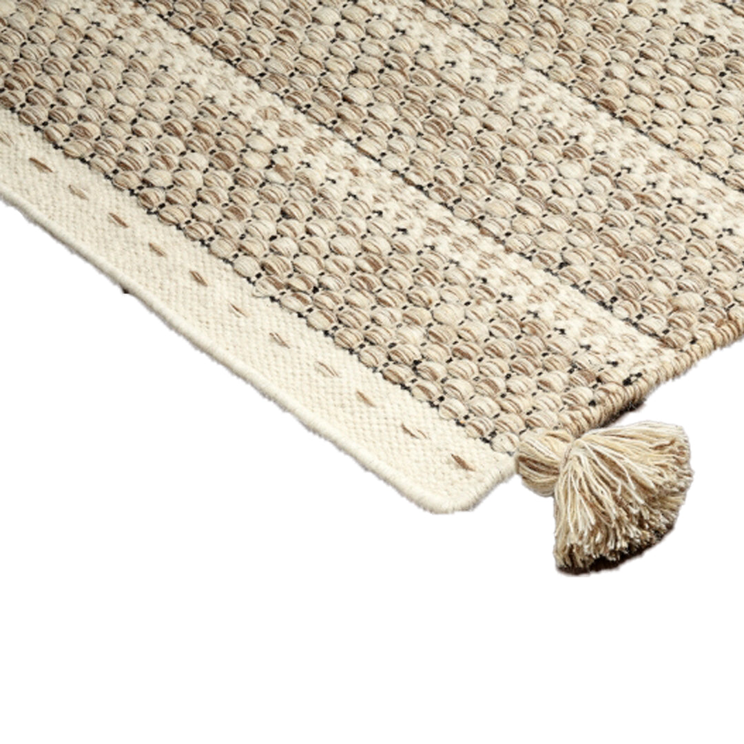 Nordique Handmade Sand Natural Reversible Wool Rug