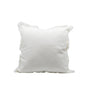 Octavia White Cushion with Fringe Trim