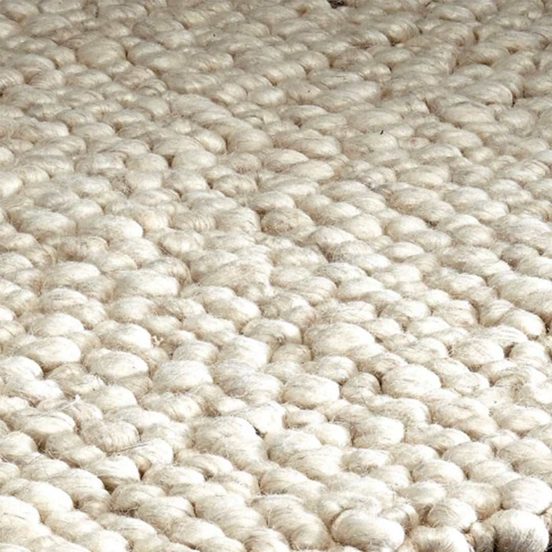 Pandora Handmade Wool Ivory Rug
