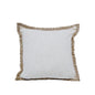 Leena Ivory Cushion with Jute Trim