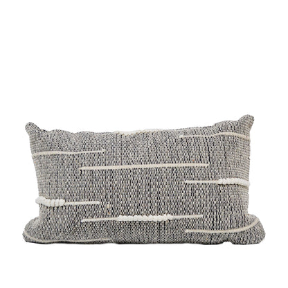 Carson Rectangular Black & Natural Cushion