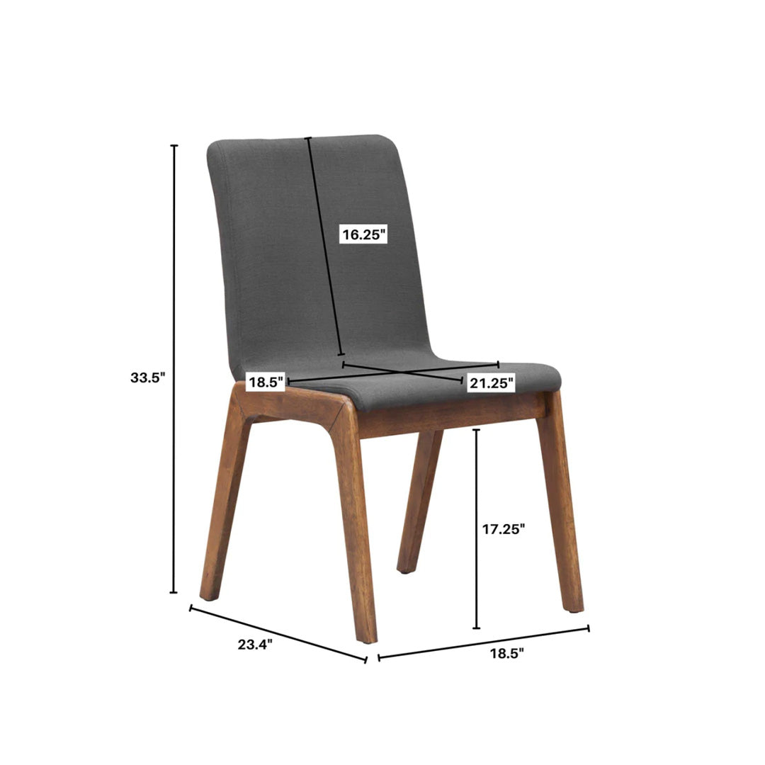 Remix Dining Chair - Grey Fabric (set of 2)