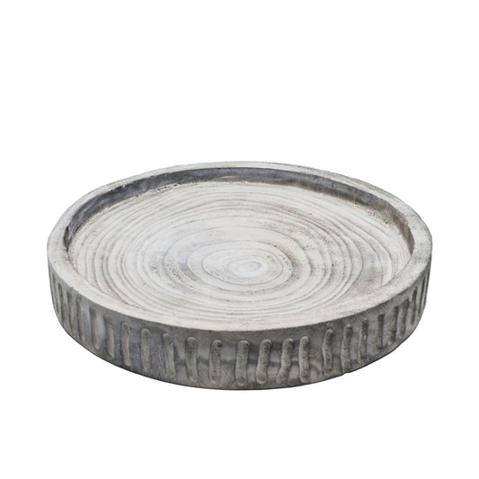 Wells White Wash Wooden Tray - Large